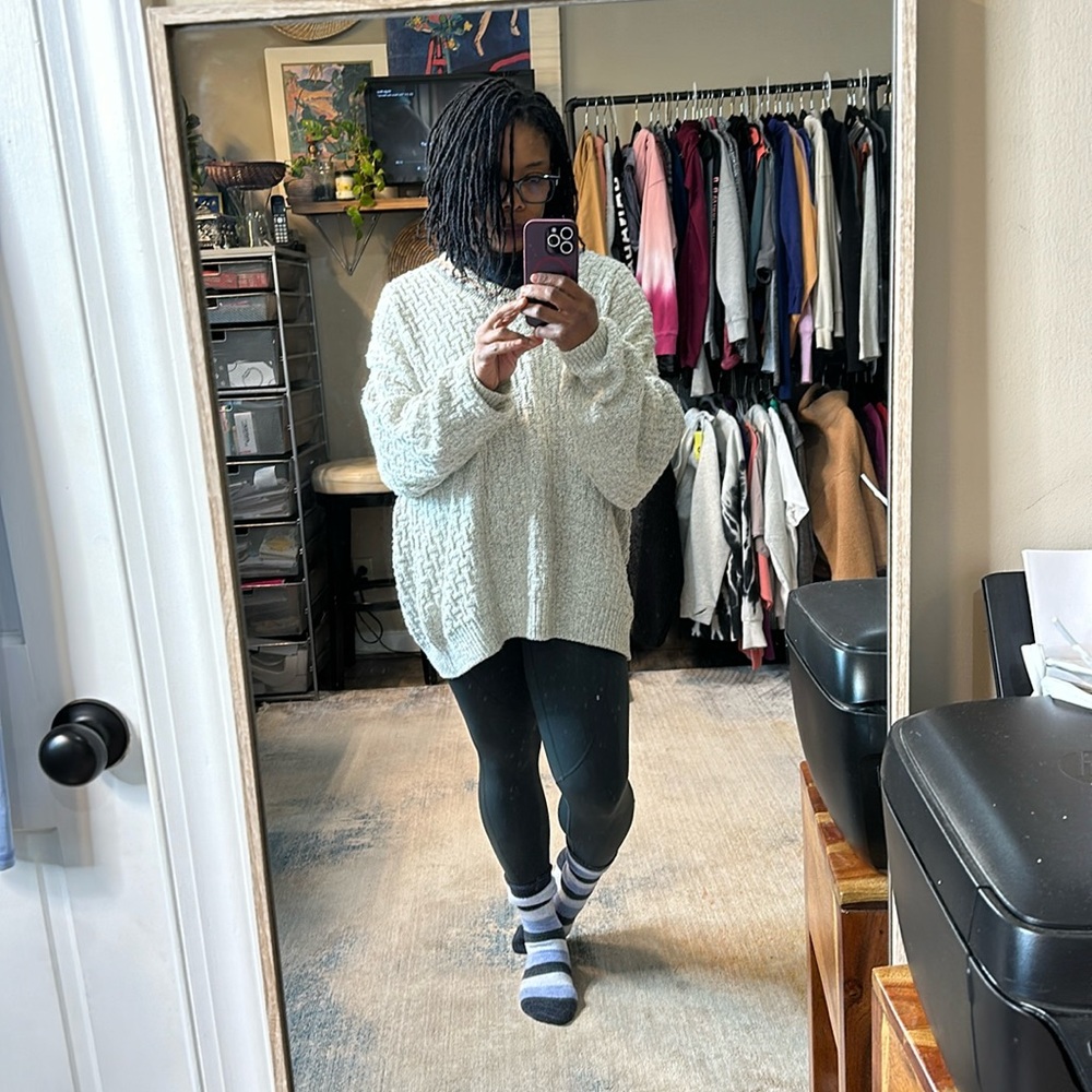 Vintage Oversized Grandpa Slouchy Knit Cotton Sweater XL